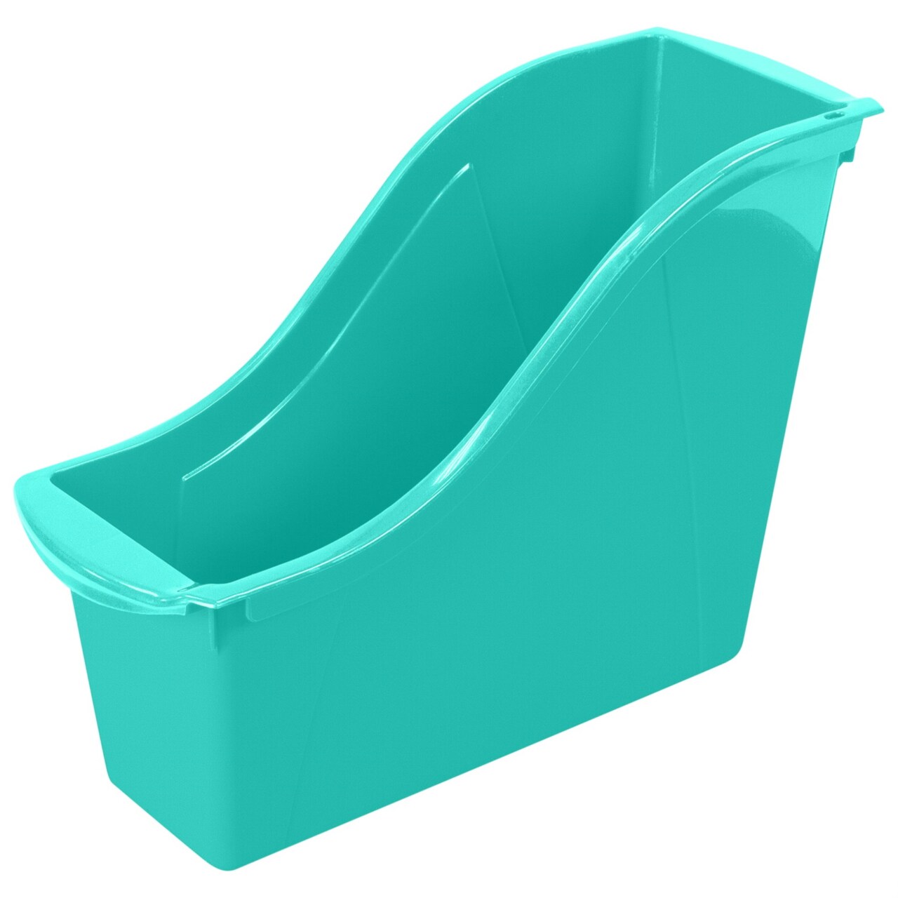 Storex Interlocking Book Bin, Small, 11-3/4 x 4-1/2 x 8-1/2 Inches, Teal